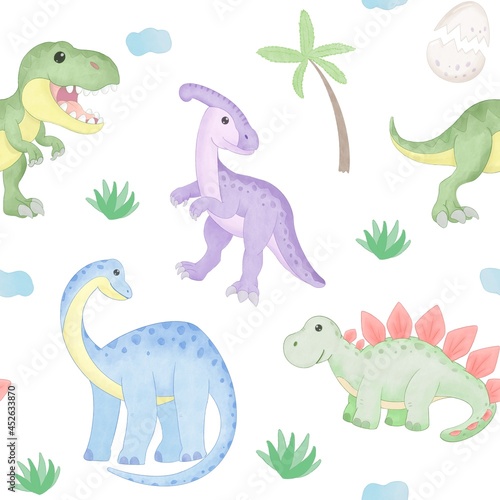 Dinosaurs seamless pattern 