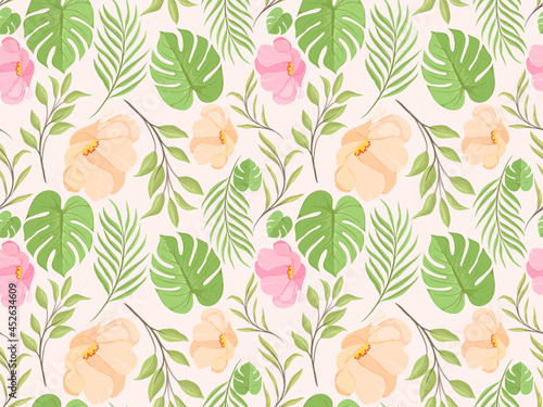 Beautifull Floral Seamless Pattern Design Template