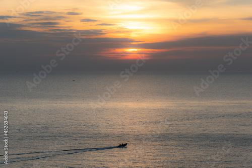 Landscape of sunset seascape at Khao Laem Ya–Mu Ko Samet National Park, Rayong province, Thailand photo