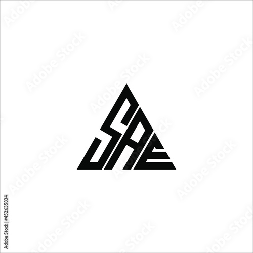 SAE letter logo creative design. SAE unique design
