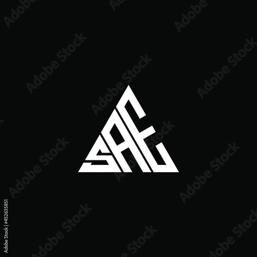 SAE letter logo creative design. SAE unique design