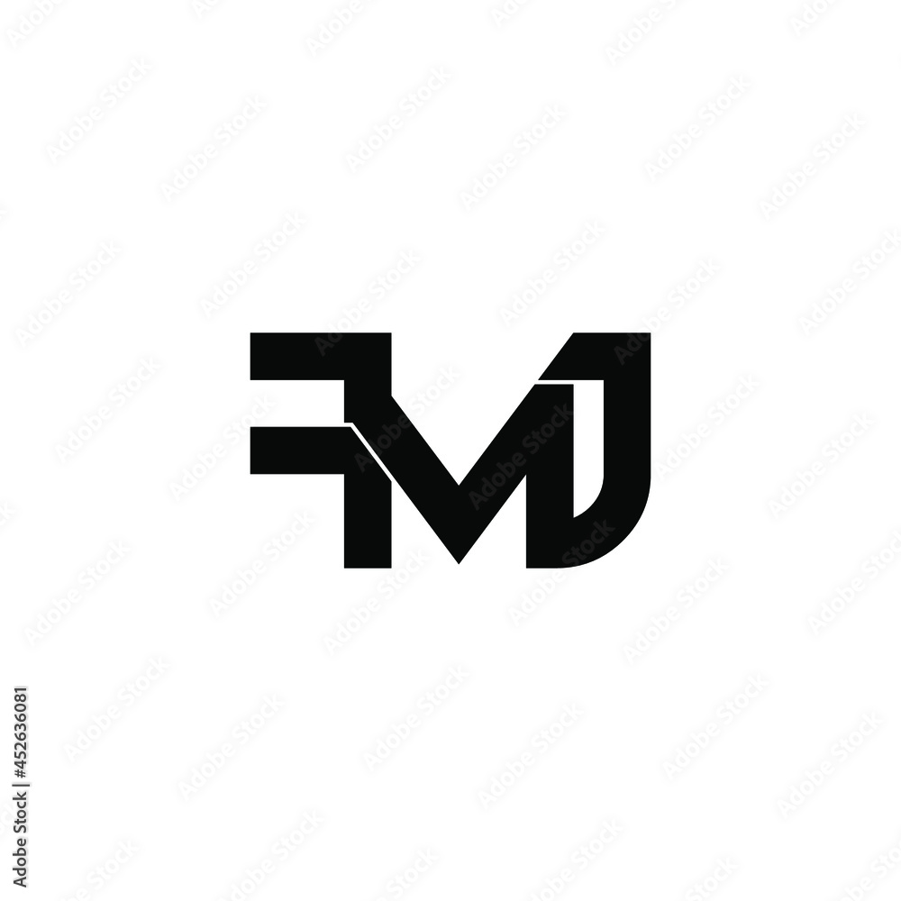 fmj letter monogram initial logo design fmj letter monogram initial logo design