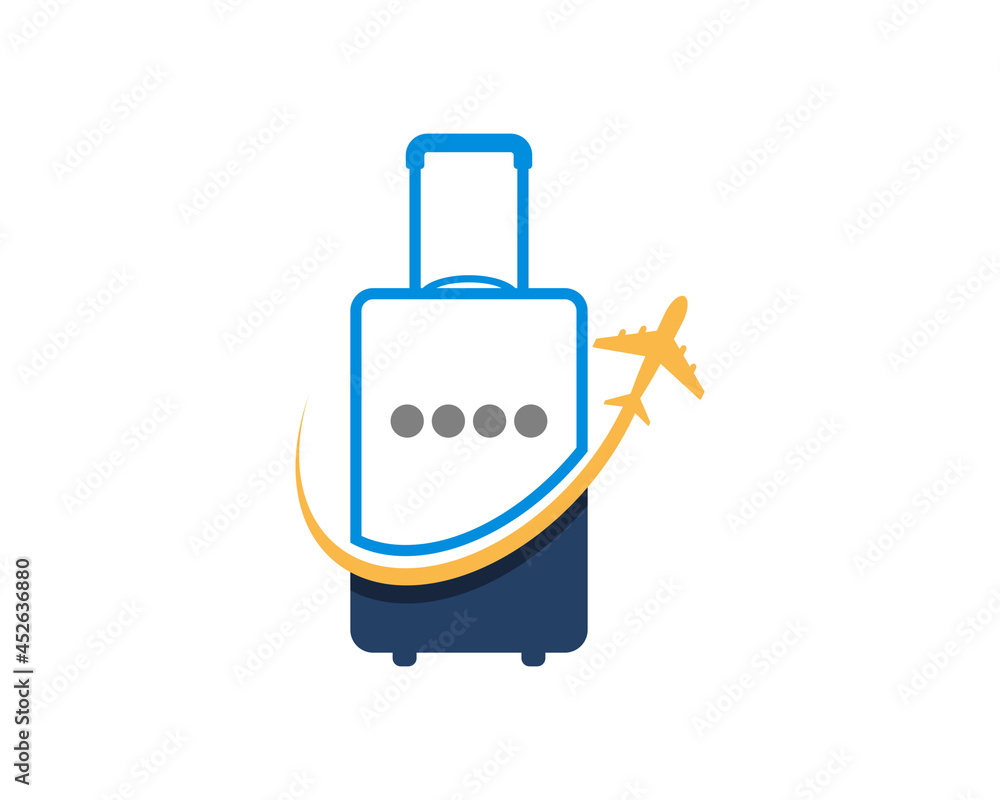 Flight airplane in the traveling bag Flight airplane in the traveling bag