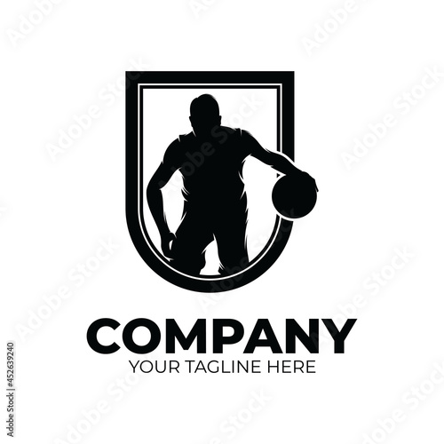 Basketball player logo design inspiration photo