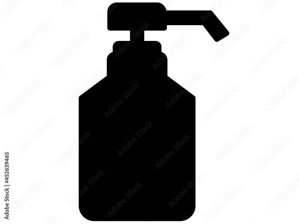 Fototapeta premium アルコール消毒液のイラスト