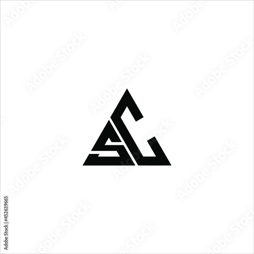 SC letter logo creative design. SC unique design

