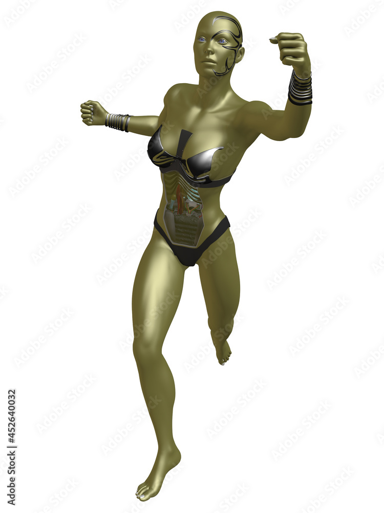 3d illustration of an science fiction cyborg 3d illustration of an science fiction cyborg