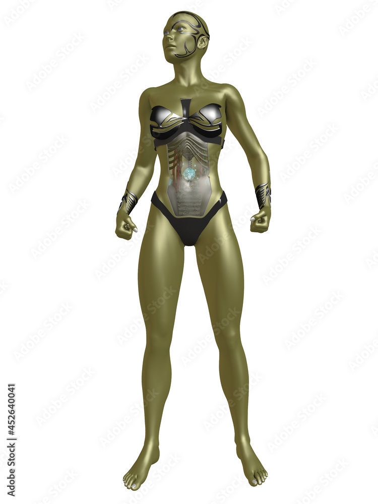 3d illustration of an science fiction cyborg 3d illustration of an science fiction cyborg