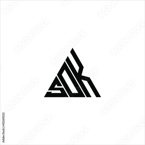 SDK letter logo creative design. SDK unique design, SOK letter logo creative design. SOK unique design