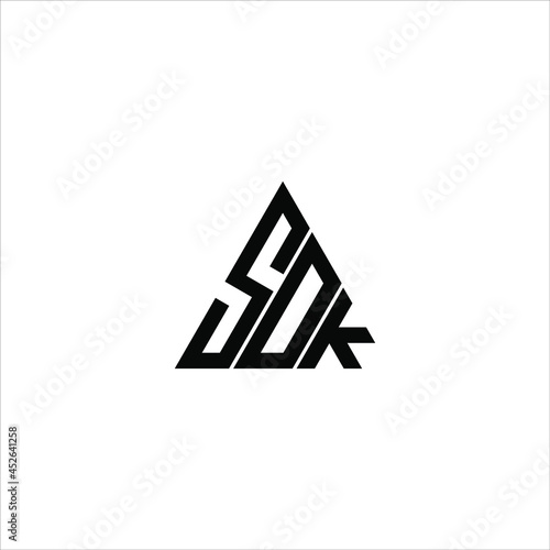 SDK letter logo creative design. SDK unique design, SOK letter logo creative design. SOK unique design