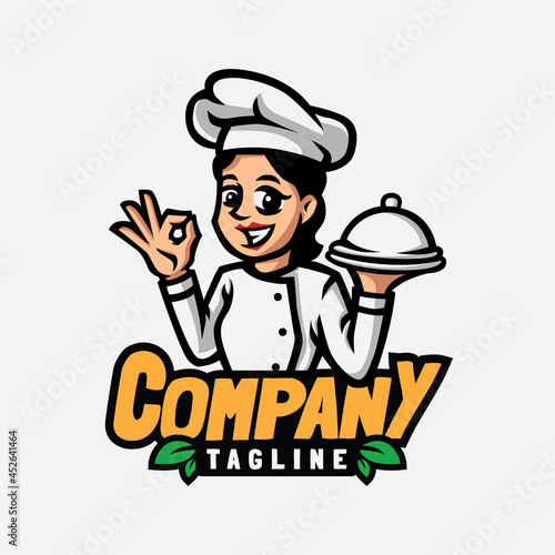 chef mascot logo design