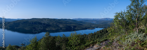 High resolution panorama of the Vinje commune in the Telemark region
