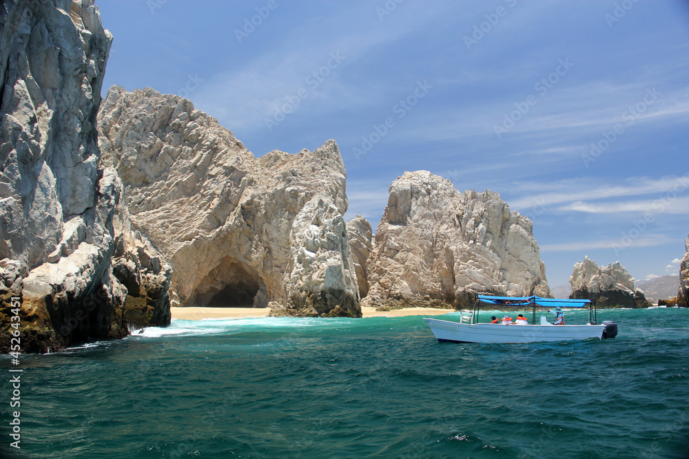 The Arch of Cabo San Lucas also called the end of the earth in the Sea of ​​Cortes of the Baja California Peninsula Mexico
