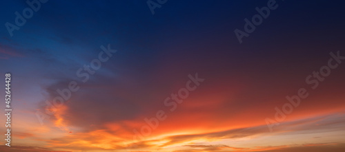 sunset in the sky background.