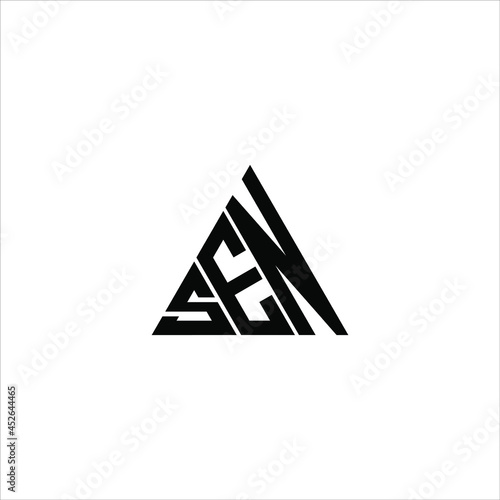 SEN letter logo creative design. SEN unique design
