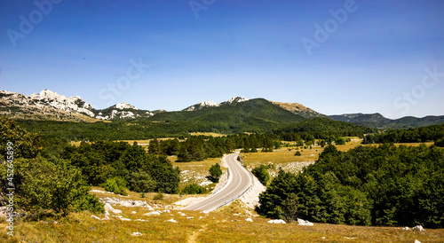 Canvas Print pass in the mountains of central Croatia, near the Adriatic coast, approximate a