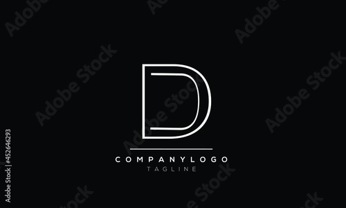 Abstract Letter Initial DU UD Vector Logo Design Template