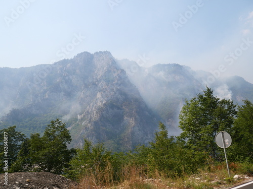 Waldbrand Montenegro Mratinje Sommer August 2021