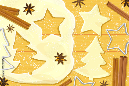 Christmas baking gingerbread cookies