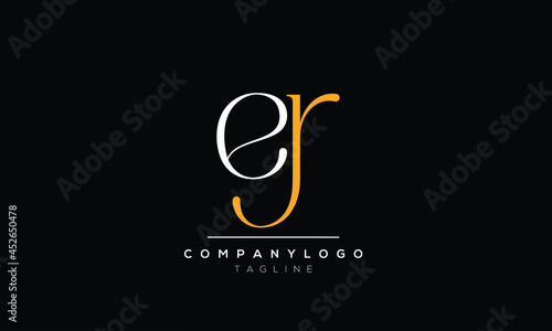 Abstract Letter Initial RE ER
 Vector Logo Design Template
