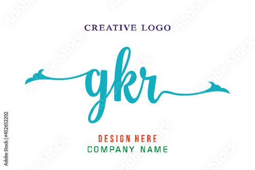 GKR lettering logo is simple, easy to understand and authoritative photo