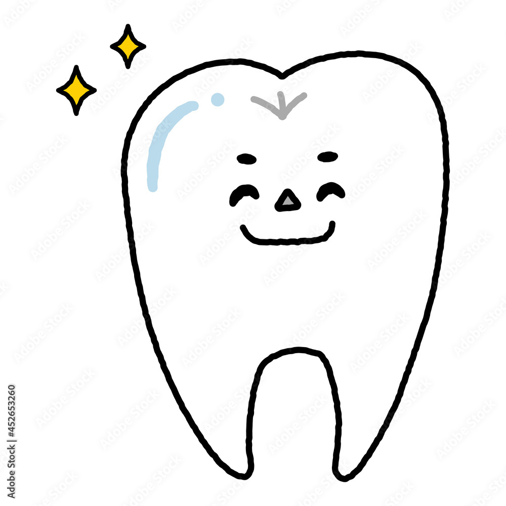 ゆるかわ系 歯のキャラクター(健康な歯) ゆるかわ系 歯のキャラクター(健康な歯)