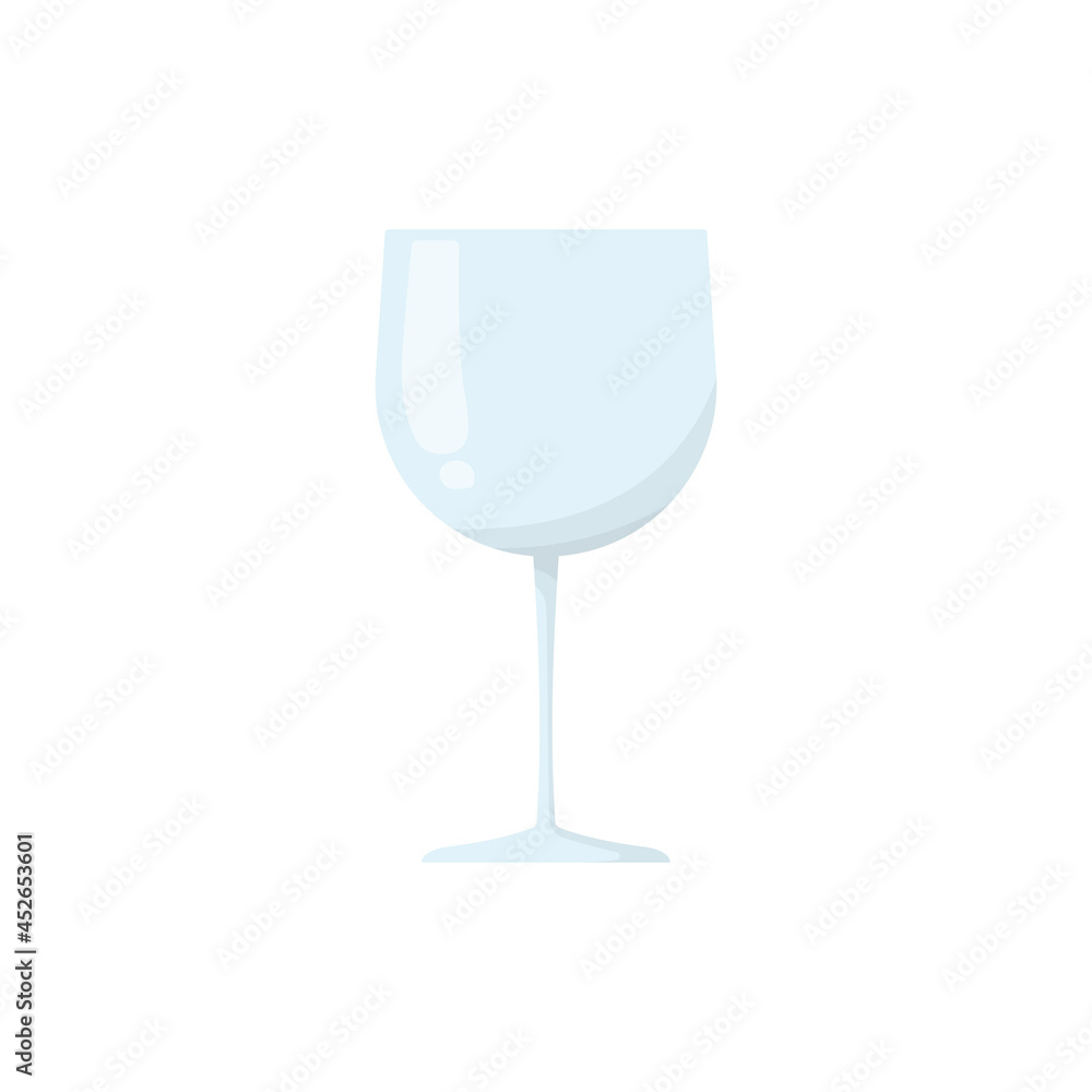 Vector illustration of wine glass icon. vector flat design isolated on white background. Vector illustration of wine glass icon. vector flat design isolated on white background.