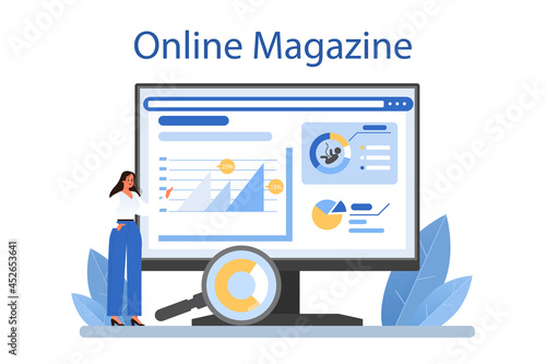 Demographer online service or platform. Scientist studying population