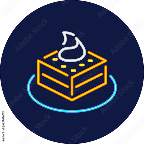 tiramisu neon icon