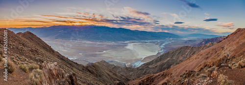 Panoramic image of Death Valley in US state Nevada from Dantes Peak viewpoint