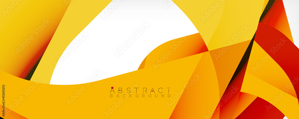 Geometric abstract background - multicolored abstract shapes on white. Vector Illustration For Wallpaper, Banner, Background, Landing Page Geometric abstract background - multicolored abstract shapes on white. Vector Illustration For Wallpaper, Banner, Background, Landing Page