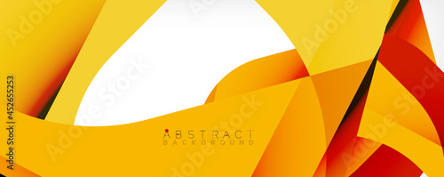 Geometric abstract background - multicolored abstract shapes on white. Vector Illustration For Wallpaper, Banner, Background, Landing Page