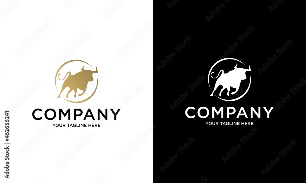 Bull logo vector illustration design, creative and simple design, can uses as logo and template for company.