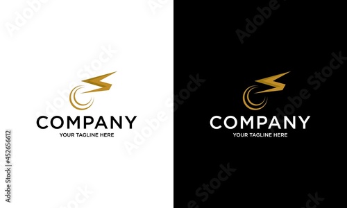 Gold Color CS Letter Logo Design. Creative Modern Letters Vector Logo Icon