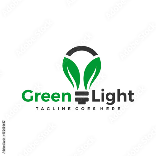 green light lighting illustration logo