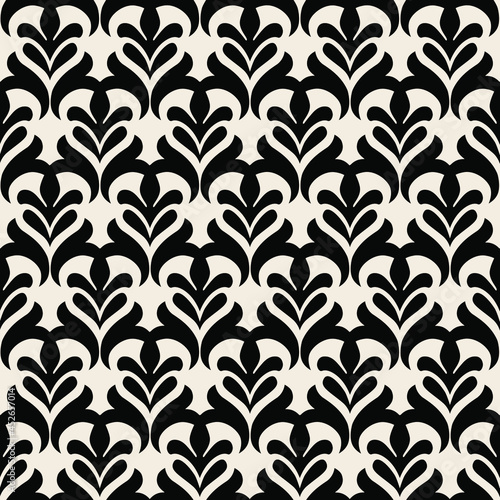 Decorative vector seamless pattern with ornamental shapes, arabesque background design.