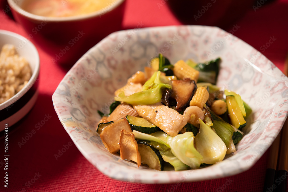 日本の食卓,八宝菜,中華炒め
