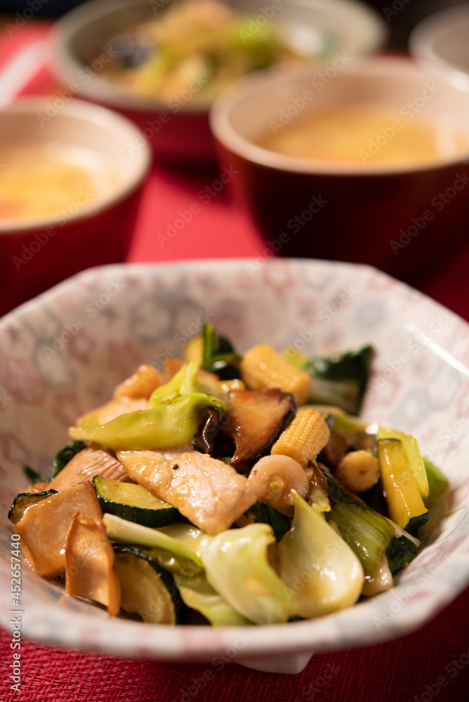 日本の食卓,八宝菜,中華炒め