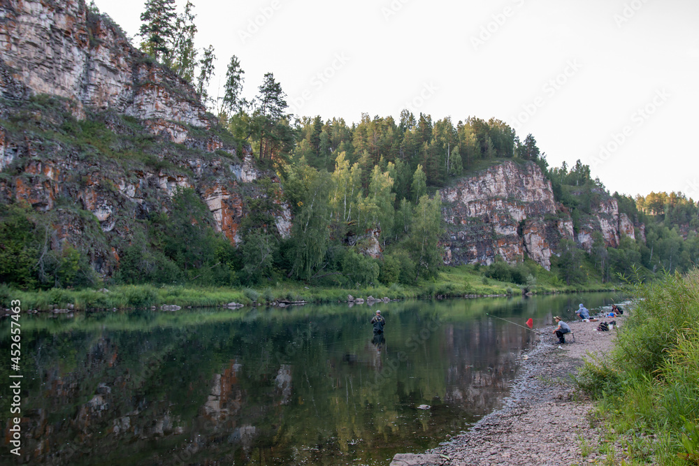 Fototapeta premium A river with high banks