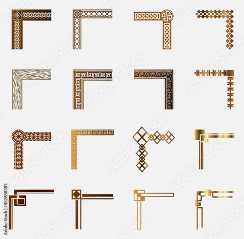 Corner frames set. Vector illustration