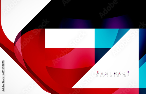 Free Download Minimal background. Abstract square shape with round corners created with wavy forms. Vector Illustration For Wallpaper, Banner, Background, Landing Page - GFXLoad