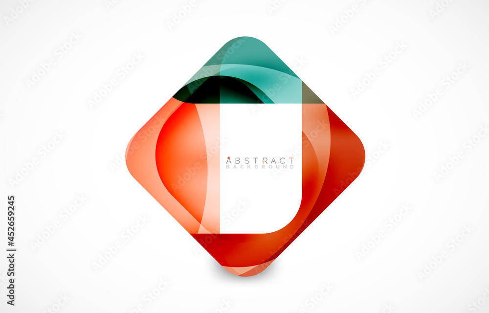 Minimal background. Abstract square shape with round corners created with wavy forms. Vector Illustration For Wallpaper, Banner, Background, Landing Page Minimal background. Abstract square shape with round corners created with wavy forms. Vector Illustration For Wallpaper, Banner, Background, Landing Page