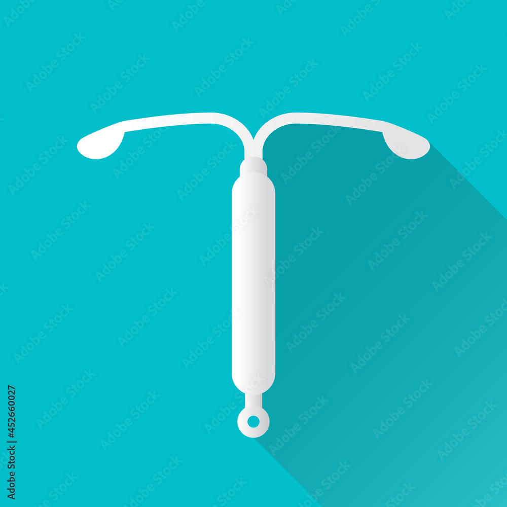 Intrauterine contraceptive device for birth control, vector icon Intrauterine contraceptive device for birth control, vector icon