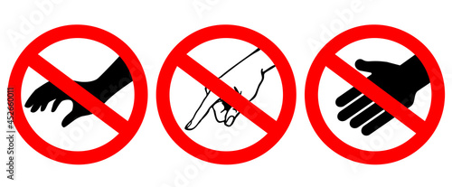 Obraz na płótnie Do not touch vector sign w salonie