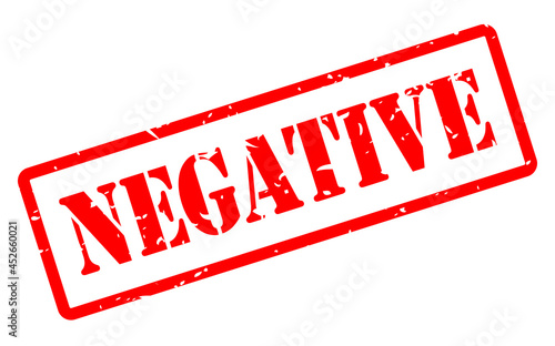 Negative rubber stamp