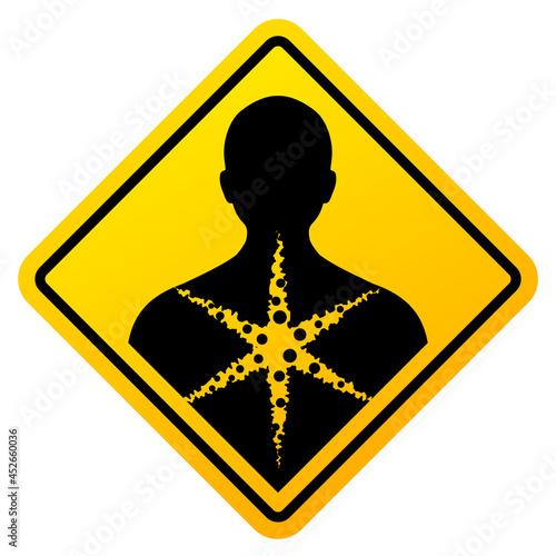 Long term health hazard vector safety sign