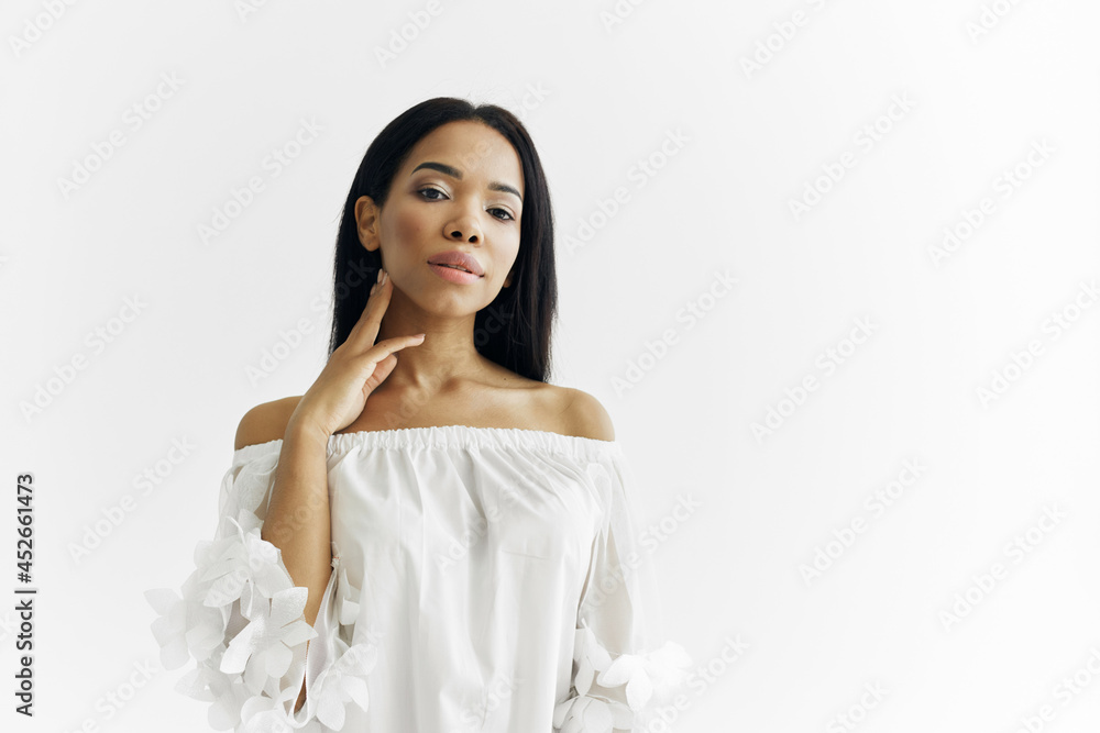 cute african woman fashion hairstyle white dress cute african woman fashion hairstyle white dress