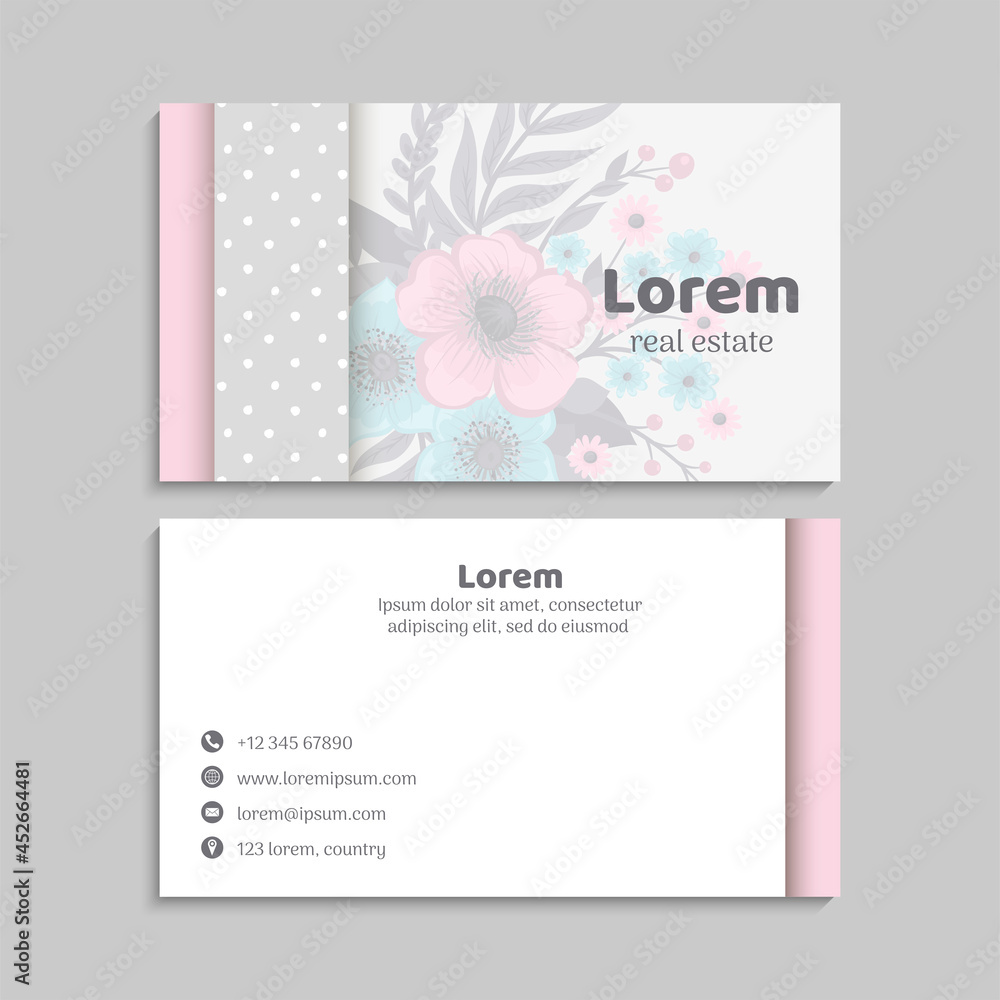 Fototapeta premium Business Card Set. Vector illustration. EPS10