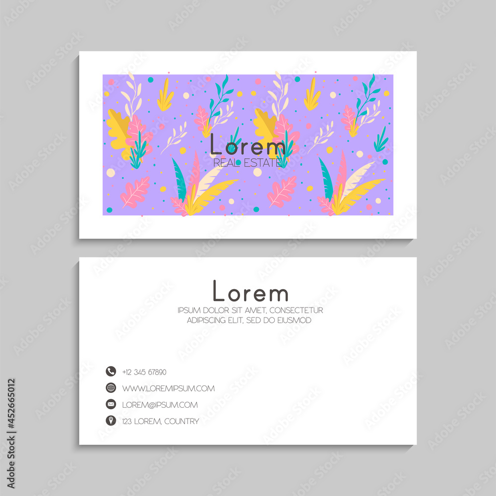 Naklejka premium Business Card Set. Vector illustration. EPS10