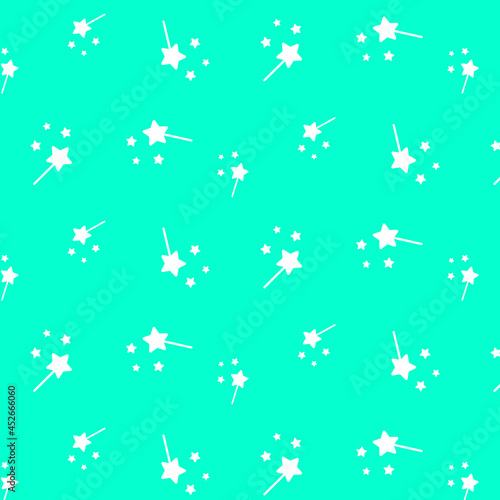 magic wand on a turquoise background